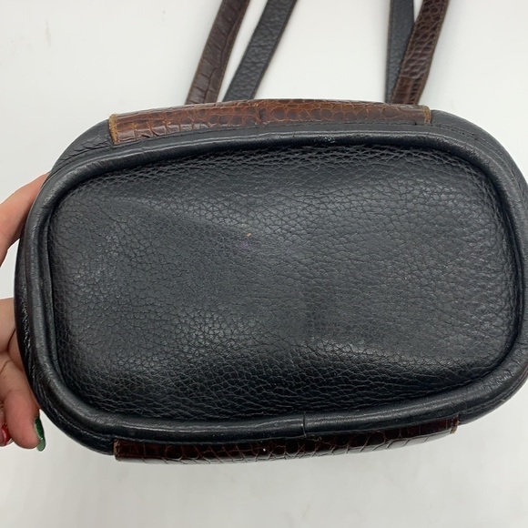 Brighton Brown Snakeskin Black Pebble Leather Shoulder Bag. BP1630A - Picture 8 of 11